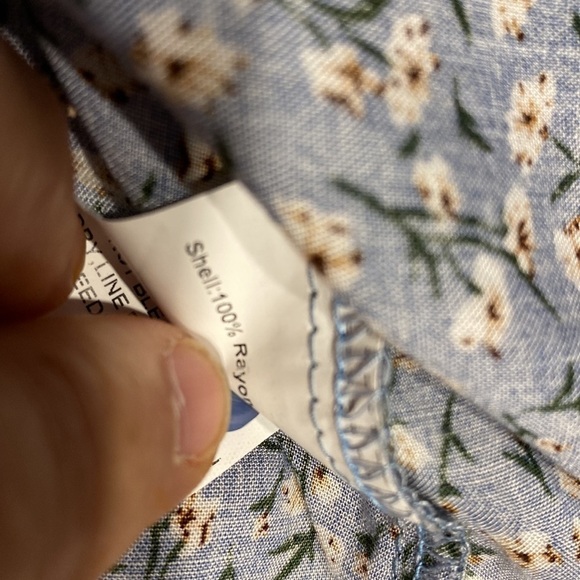 J womens Suzanne Betro casual floral long sleeve plus size top 1X - Picture 5 of 5